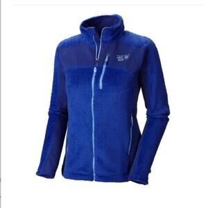 Mountain Hardwear Hoodless Monkey Grid Fleece Jacket Blue Size S